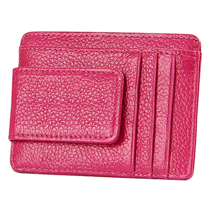 Rfid Blocking Cowhide Leather Card Holder Wallet With 3