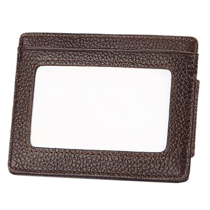 Rfid Blocking Cowhide Leather Card Holder Wallet With 3