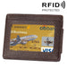 Rfid Blocking Cowhide Leather Card Holder Wallet With 3