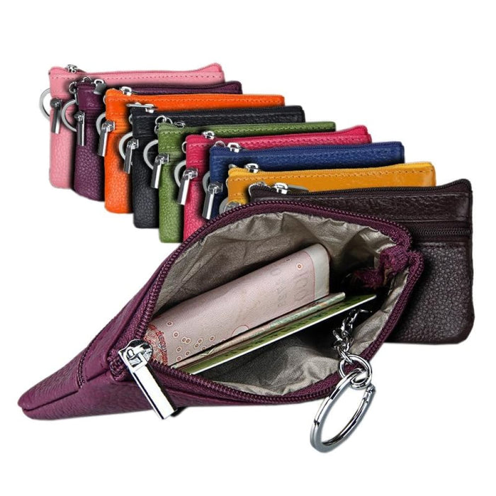 Rfid Blocking Cowhide Leather Card Holder Wallet