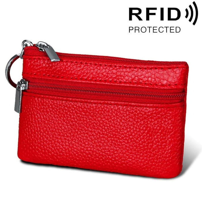 Rfid Blocking Cowhide Leather Card Holder Wallet