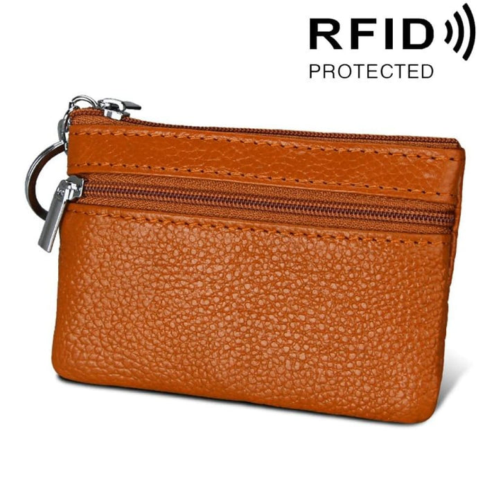 Rfid Blocking Cowhide Leather Card Holder Wallet