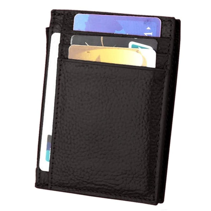 Rfid Blocking Cowhide Leather Card Holder Wallet