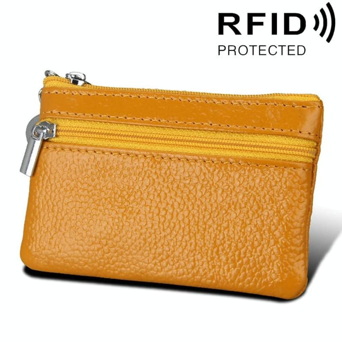Rfid Blocking Cowhide Leather Card Holder Wallet