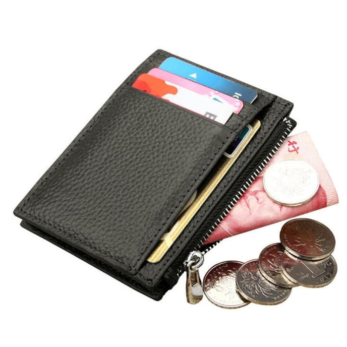 Rfid Blocking Cowhide Leather Card Holder Wallet