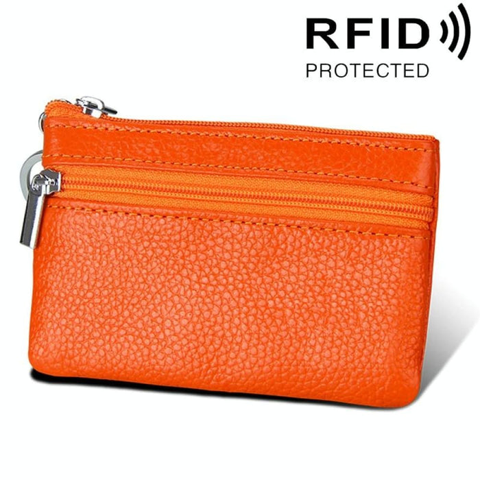 Rfid Blocking Cowhide Leather Card Holder Wallet