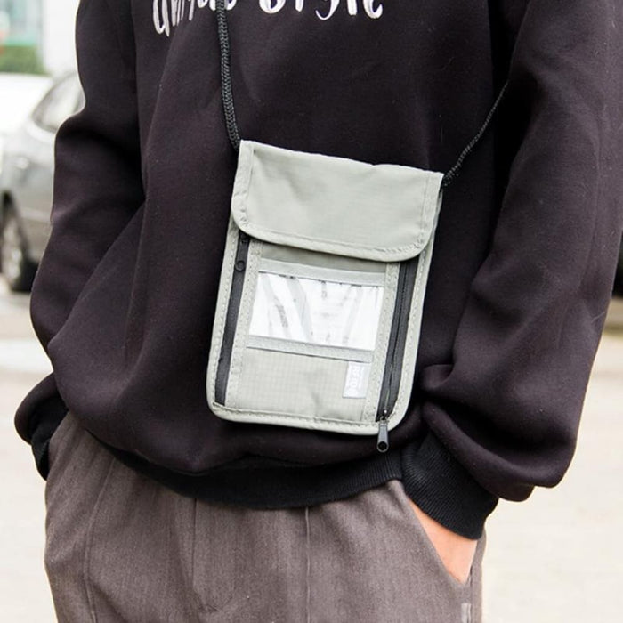Rfid Blocking Hanging Neck Bag For Documents