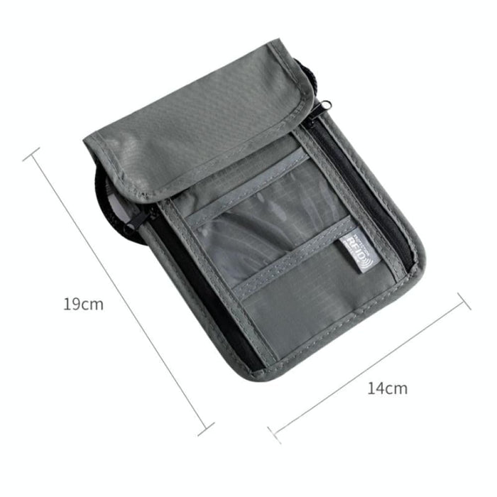 Rfid Blocking Hanging Neck Bag For Documents