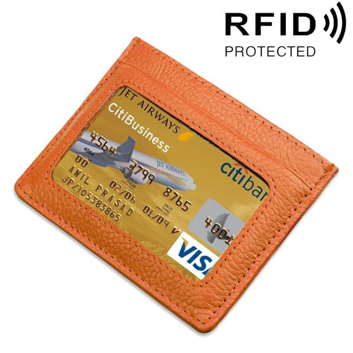 Rfid Blocking Leather Card Holder