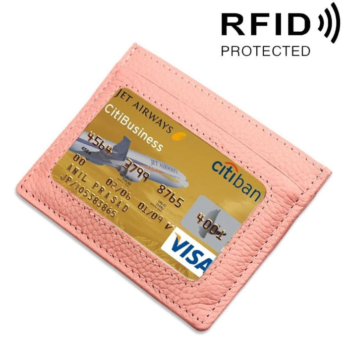 Rfid Blocking Leather Card Holder