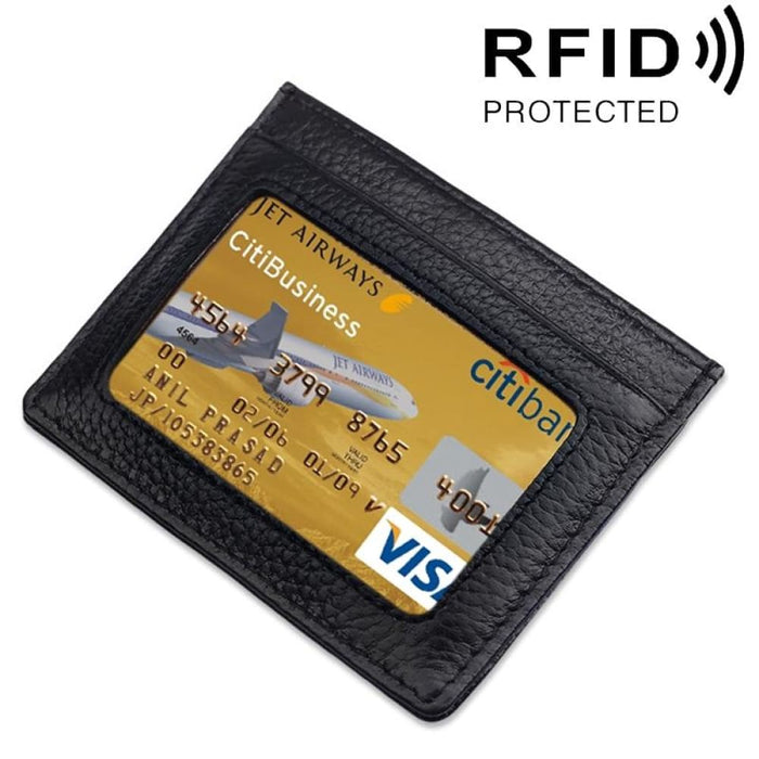 Rfid Blocking Leather Card Holder