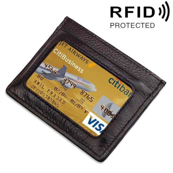 Rfid Blocking Leather Card Holder