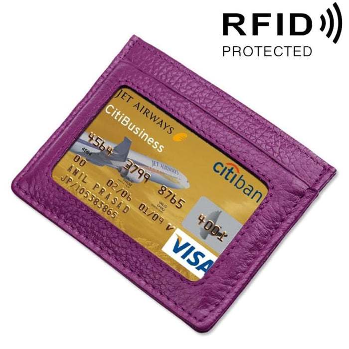 Rfid Blocking Leather Card Holder