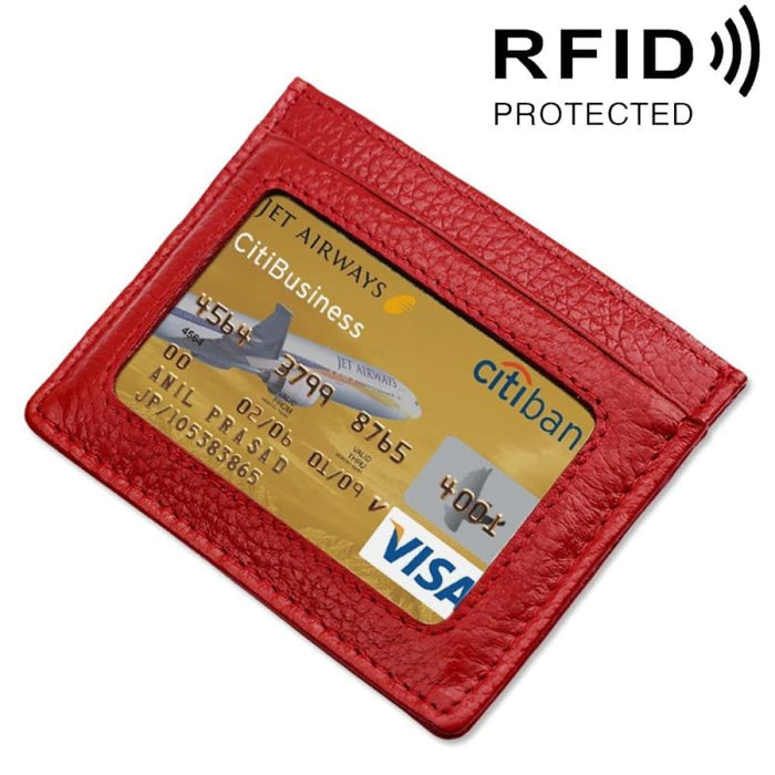 Rfid Blocking Leather Card Holder