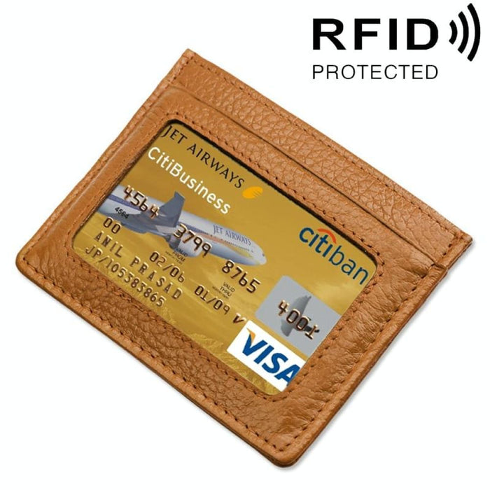 Rfid Blocking Leather Card Holder
