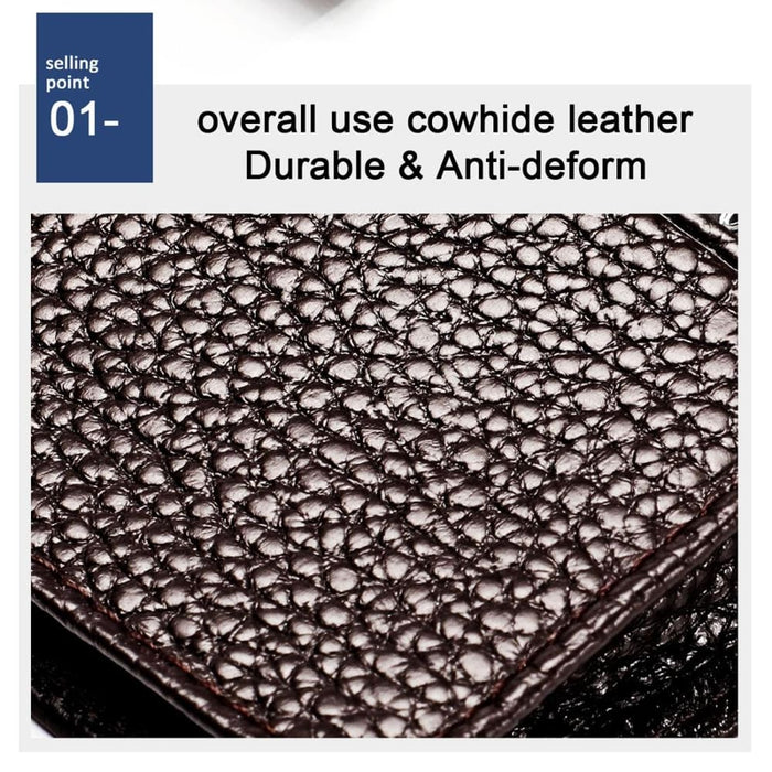 Rfid Blocking Leather Card Holder For Men