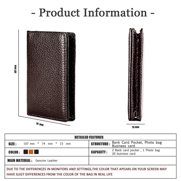 Rfid Blocking Leather Card Holder For Men