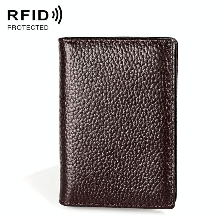 Rfid Blocking Leather Card Holder For Men