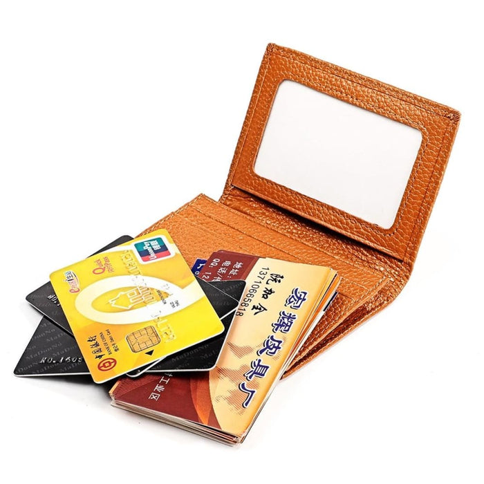 Rfid Blocking Leather Card Holder For Men
