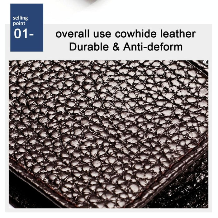 Rfid Blocking Leather Card Holder For Men