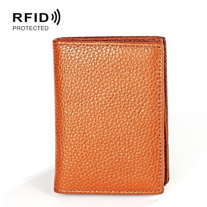 Rfid Blocking Leather Card Holder For Men