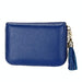 Rfid Blocking Leather Card Holder With Tassel And 15 Slots