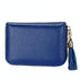 Rfid Blocking Leather Card Holder With Tassel And 15 Slots