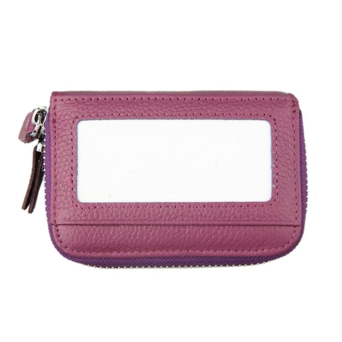 Rfid Blocking Leather Card Holder Wallet With 11 Slots