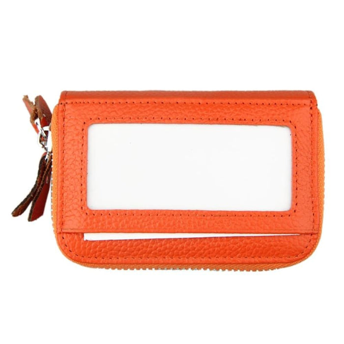 Rfid Blocking Leather Card Holder Wallet With 11 Slots