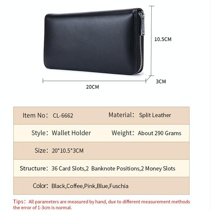 Rfid Blocking Leather Card Holder Wallet