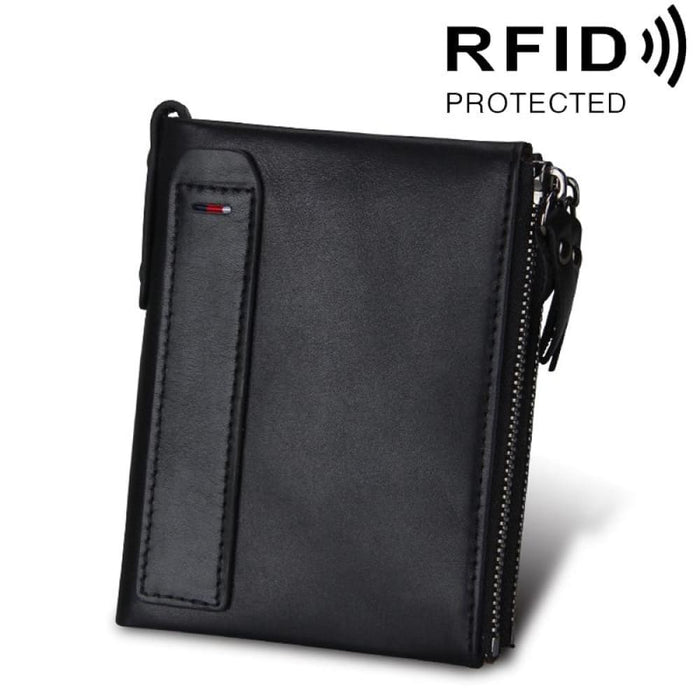 Rfid Blocking Leather Card Holder Wallet For Men