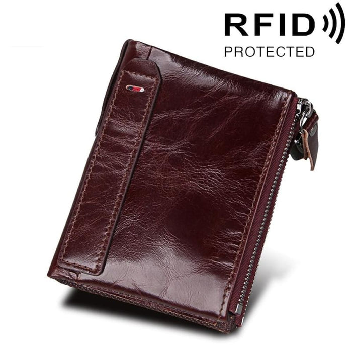 Rfid Blocking Leather Card Holder Wallet For Men