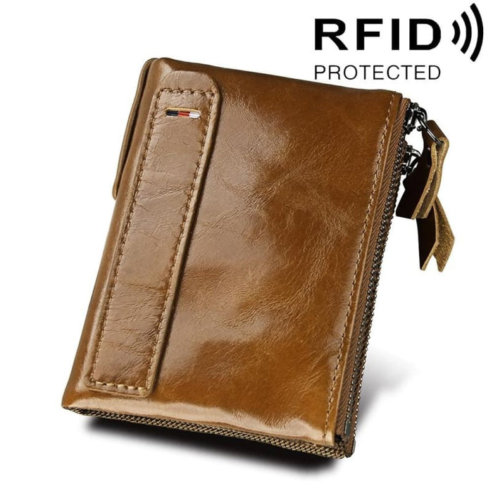 Rfid Blocking Leather Card Holder Wallet For Men