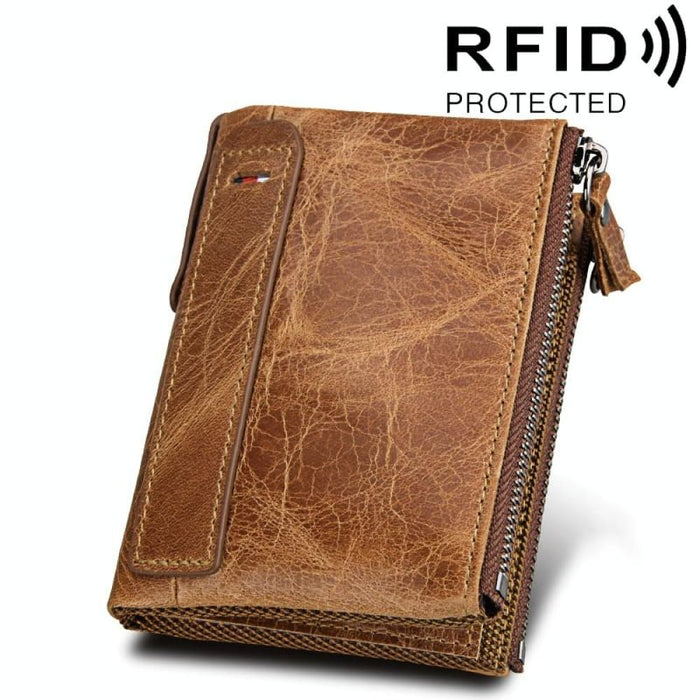 Rfid Blocking Leather Card Holder Wallet For Men