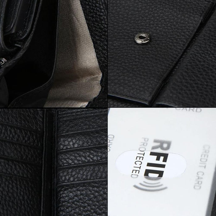 Rfid Blocking Leather Card Holder Wallet For Men