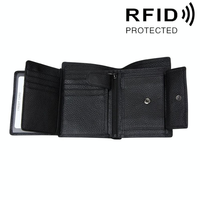 Rfid Blocking Leather Card Holder Wallet For Men