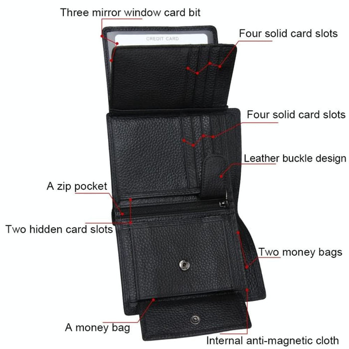 Rfid Blocking Leather Card Holder Wallet For Men