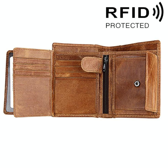 Rfid Blocking Leather Card Holder Wallet For Men