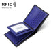 Rfid Blocking Leather Tri Fold Wallet