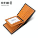 Rfid Blocking Leather Tri Fold Wallet