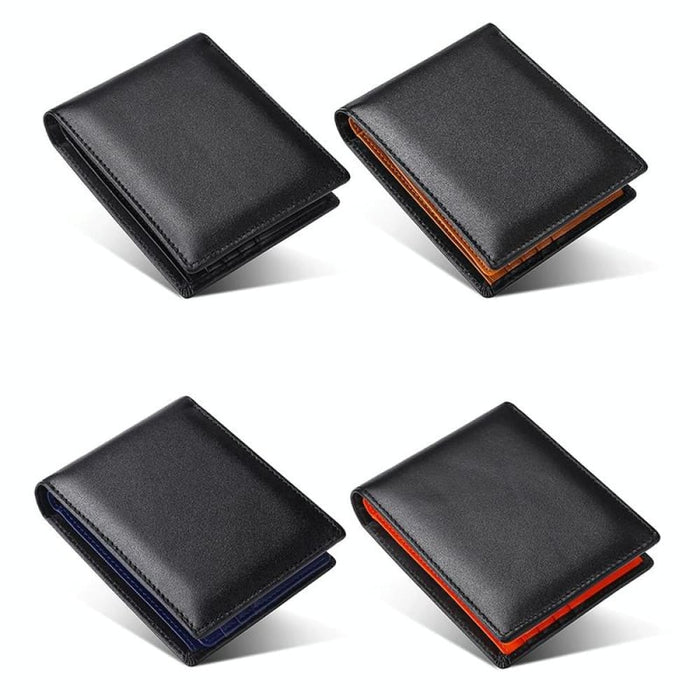 Rfid Blocking Leather Tri Fold Wallet