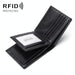 Rfid Blocking Leather Tri Fold Wallet