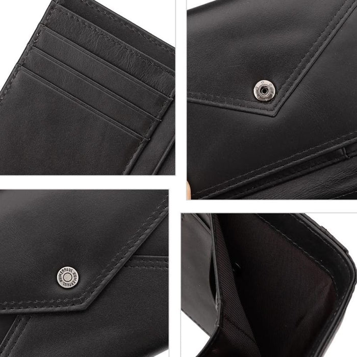 Rfid Blocking Leather Wallet With Buckle