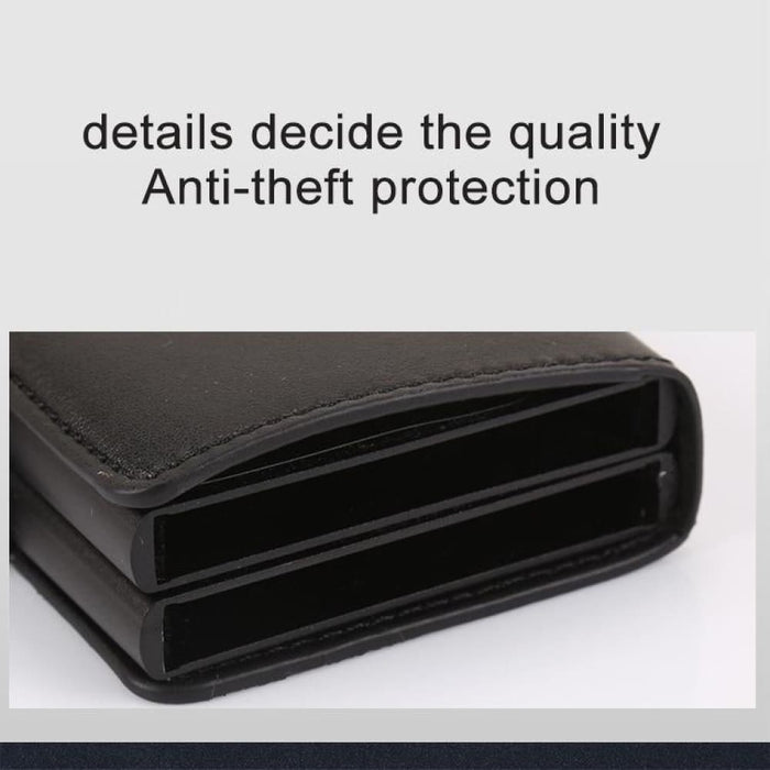 Rfid Blocking Multi Functional Leather Card Wallet