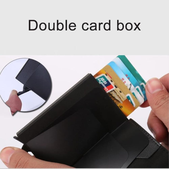 Rfid Blocking Multi Functional Leather Card Wallet