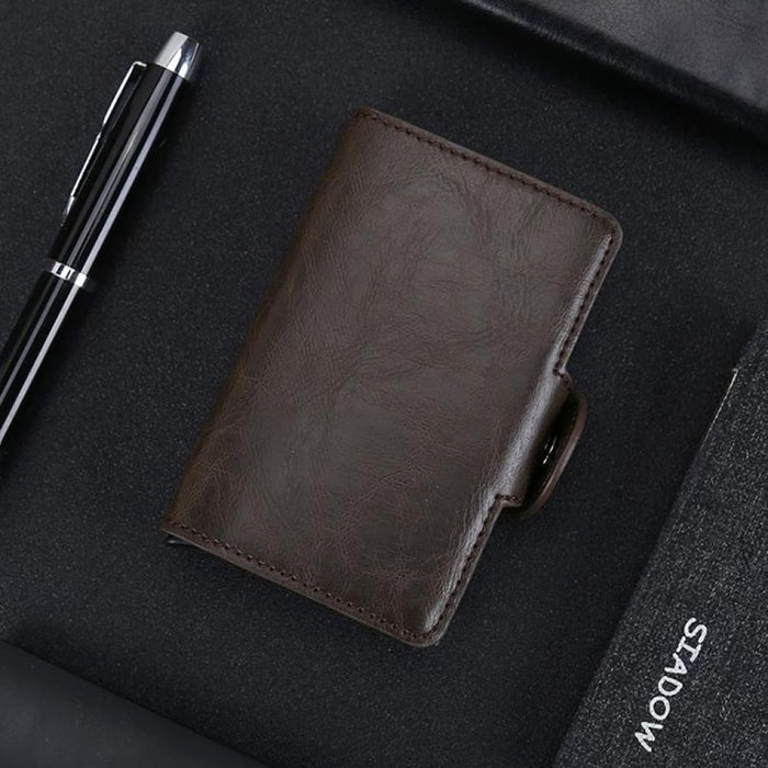 Rfid Blocking Multi Functional Leather Card Wallet