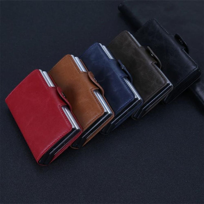 Rfid Blocking Multi Functional Leather Card Wallet