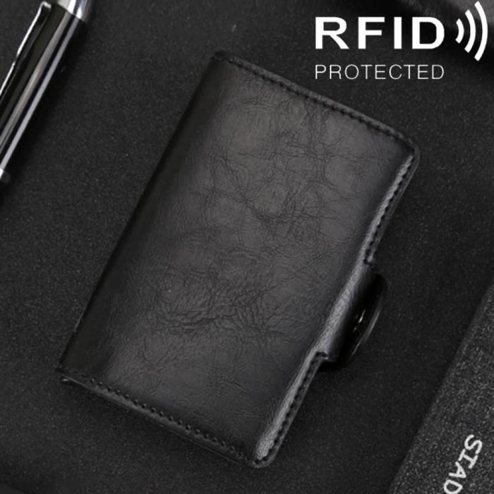 Rfid Blocking Multi Functional Leather Card Wallet