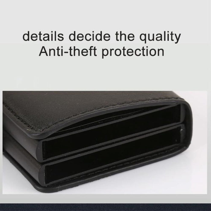 Rfid Blocking Multi Functional Leather Card Wallet