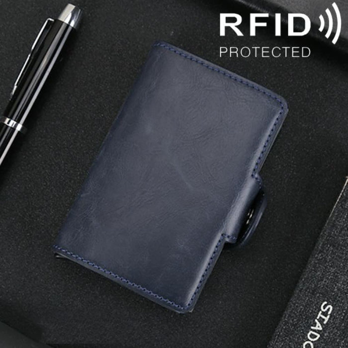 Rfid Blocking Multi Functional Leather Card Wallet